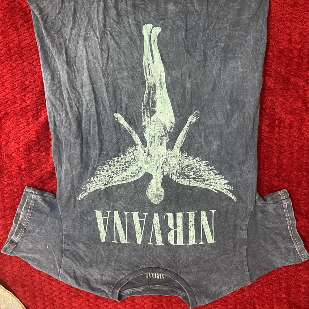 NIRVANA Black and White Short Sleeve Tee